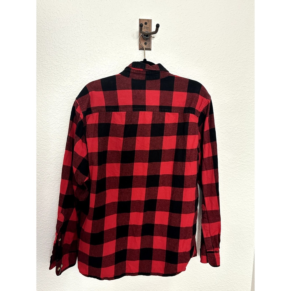 Flannel Red/Black Hobbs Creek Men's Button Up, Size L, Outdoor, Rustic, Western - Picture 3 of 3